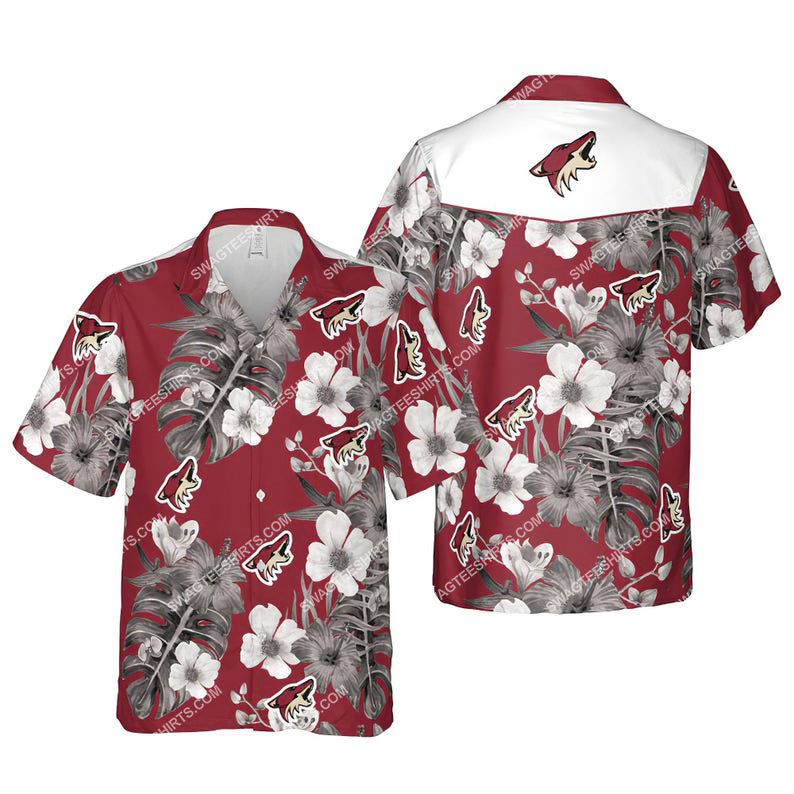 Floral Arizona Coyotes Nhl Summer Vacation Hawaiian Shirt Floral Arizona Coyotes Nhl Summer Vacation Hawaiian Shirt
