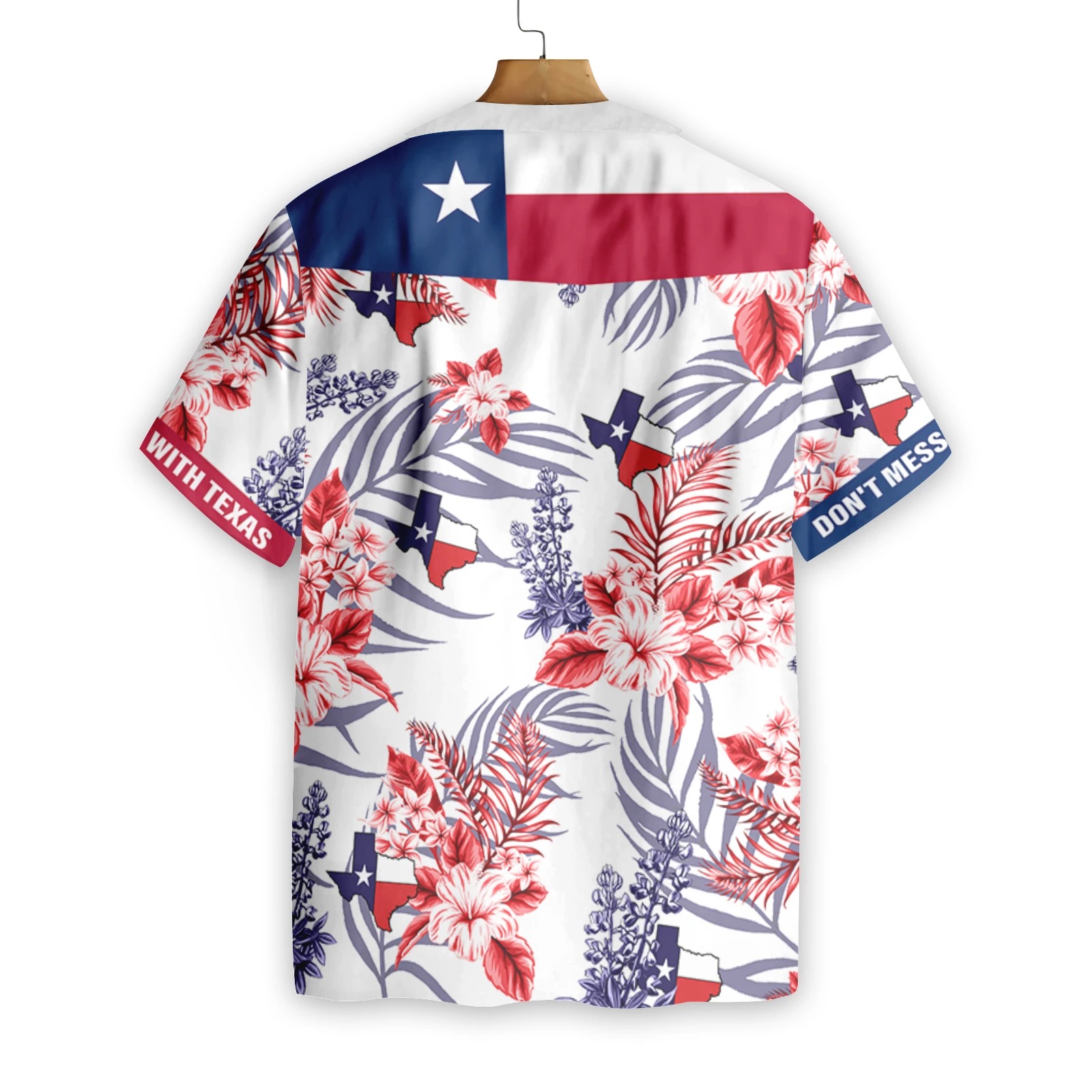 Floral Bluebonnet Don’T Mess With Texas Hawaiian Shirt Floral Bluebonnet Don’T Mess With Texas Hawaiian Shirt