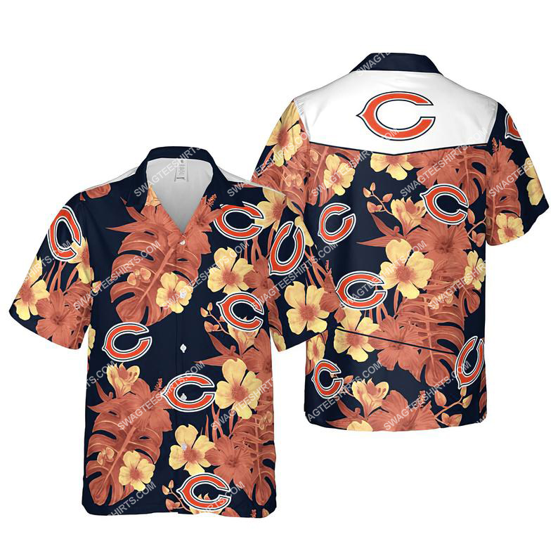 Floral Chicago Bears Nfl Summer Vacation Hawaiian Shirt Floral Chicago Bears Nfl Summer Vacation Hawaiian Shirt