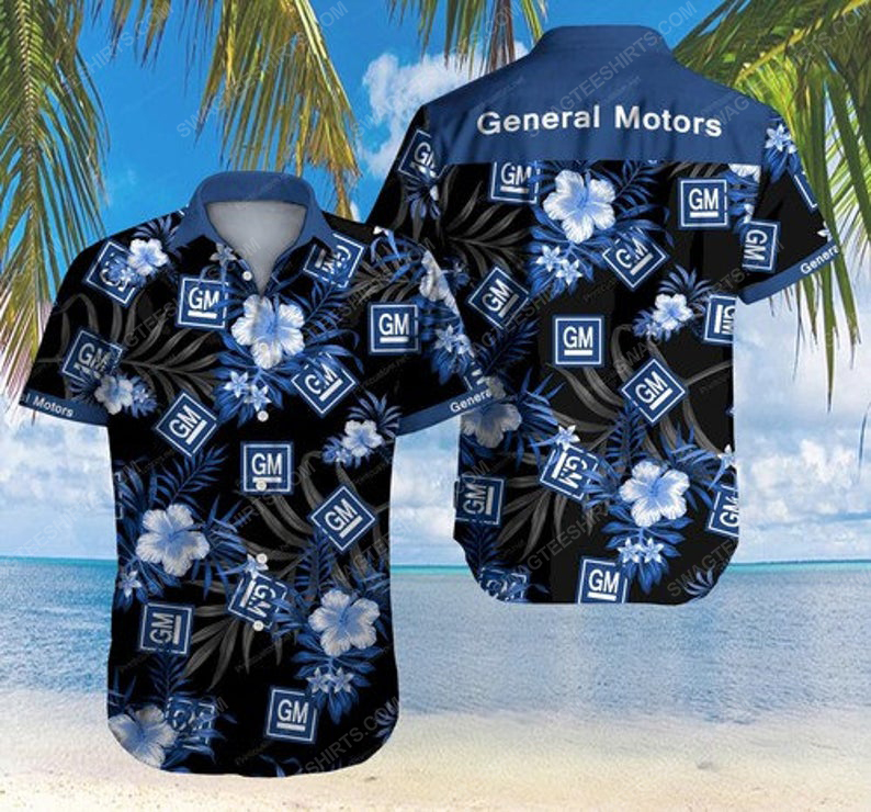 Floral General Motors Summer Vacation Hawaiian Shirt Floral General Motors Summer Vacation Hawaiian Shirt