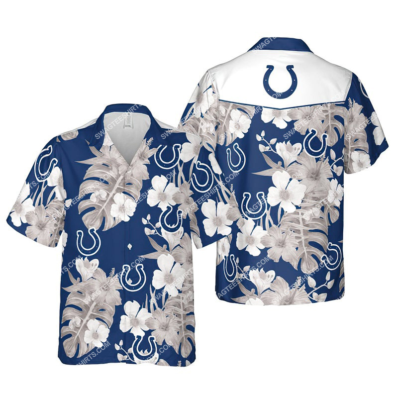 Floral Indianapolis Colts Nfl Summer Vacation Hawaiian Shirt Floral Indianapolis Colts Nfl Summer Vacation Hawaiian Shirt