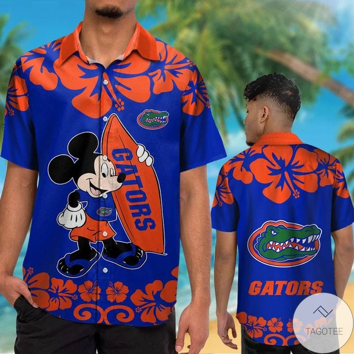 Florida Gators & Mickey Mouse Hawaiian Shirt Florida Gators & Mickey Mouse Hawaiian Shirt