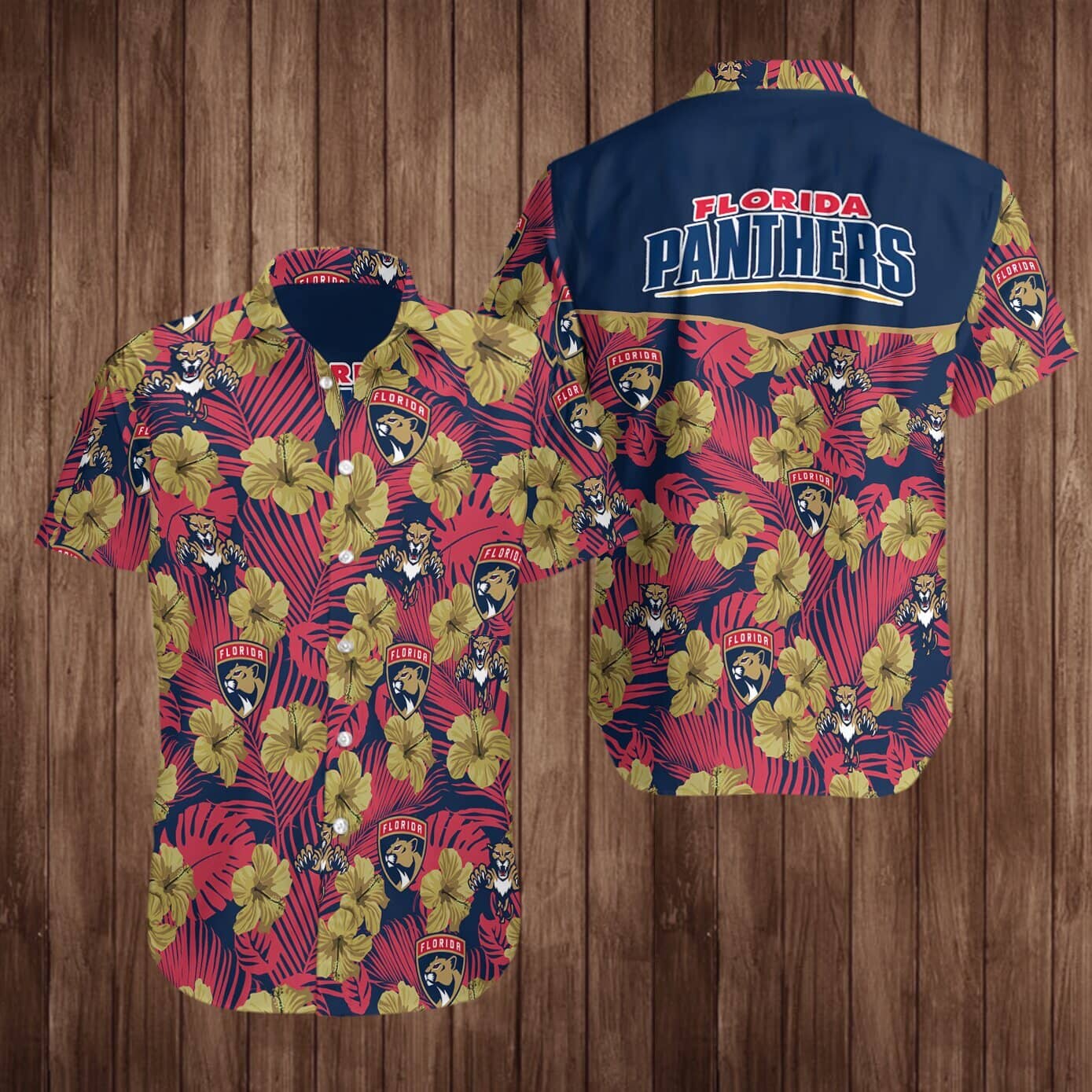 Florida Panthers Hockey Hawaiian Shirt Summer Button Up Florida Panthers Hockey Hawaiian Shirt Summer Button Up