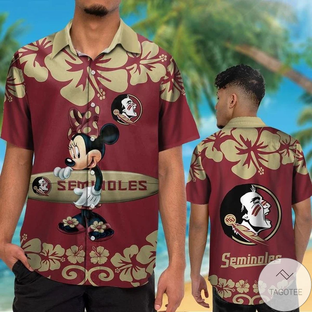 Florida State Seminoles & Minnie Mouse Hawaiian Shirt Florida State Seminoles & Minnie Mouse Hawaiian Shirt