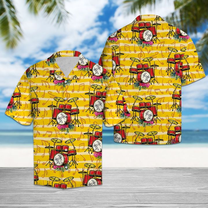 Flower Drums Hawaiian Shirt Summer Button Up Flower Drums Hawaiian Shirt Summer Button Up