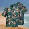 Flower Tropical And Cats All Over Printed Hawaiian Shirt