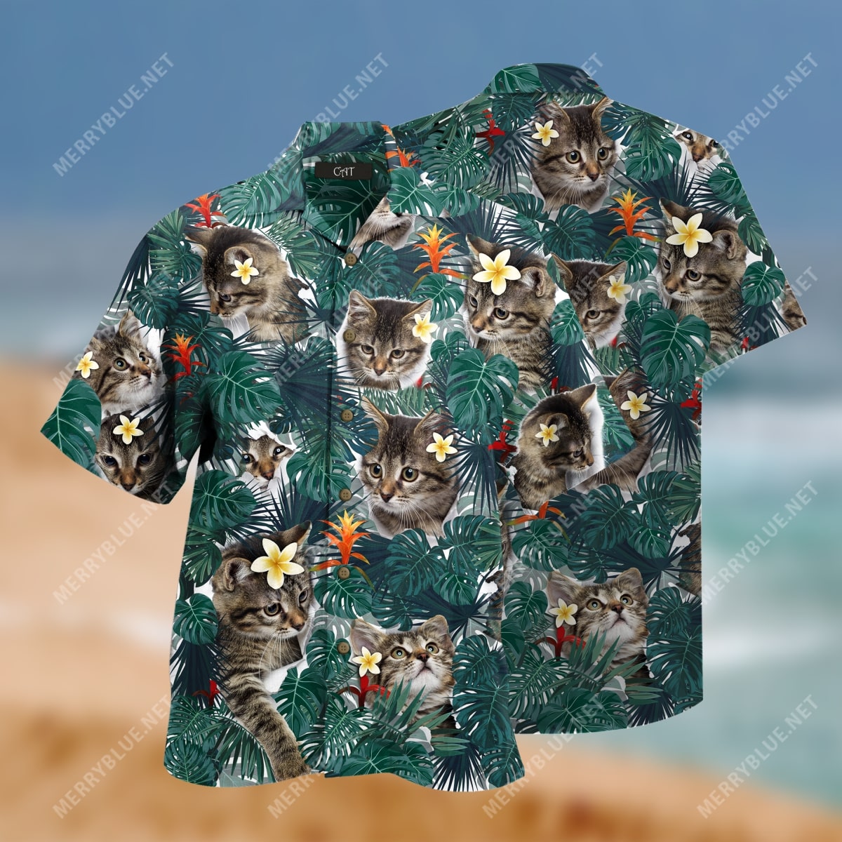 Flower Tropical And Cats All Over Printed Hawaiian Shirt Flower Tropical And Cats All Over Printed Hawaiian Shirt