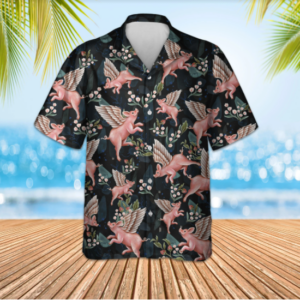 Flying Pig Vintage Hawaiian Shirt