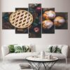 Food Pie And Bread - Kitchen 5 Panel Canvas Art Wall Decor
