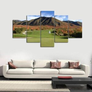 Foothills Course - Sport 5 Panel Canvas Art Wall Decor