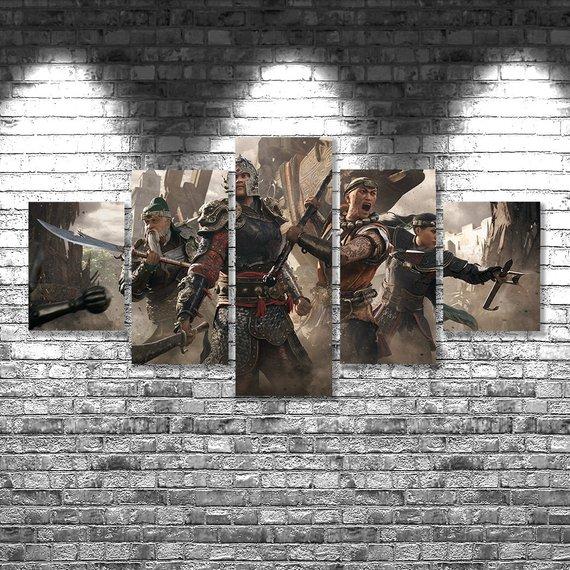 For Honor - Gaming 5 Panel Canvas Art Wall Decor For Honor - Gaming 5 Panel Canvas Art Wall Decor