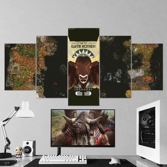For The Earth Mother - Gaming 5 Panel Canvas Art Wall Decor For The Earth Mother - Gaming 5 Panel Canvas Art Wall Decor