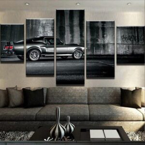 Ford Mustang Eleanor Car Race - Automative 5 Panel Canvas Art Wall Decor