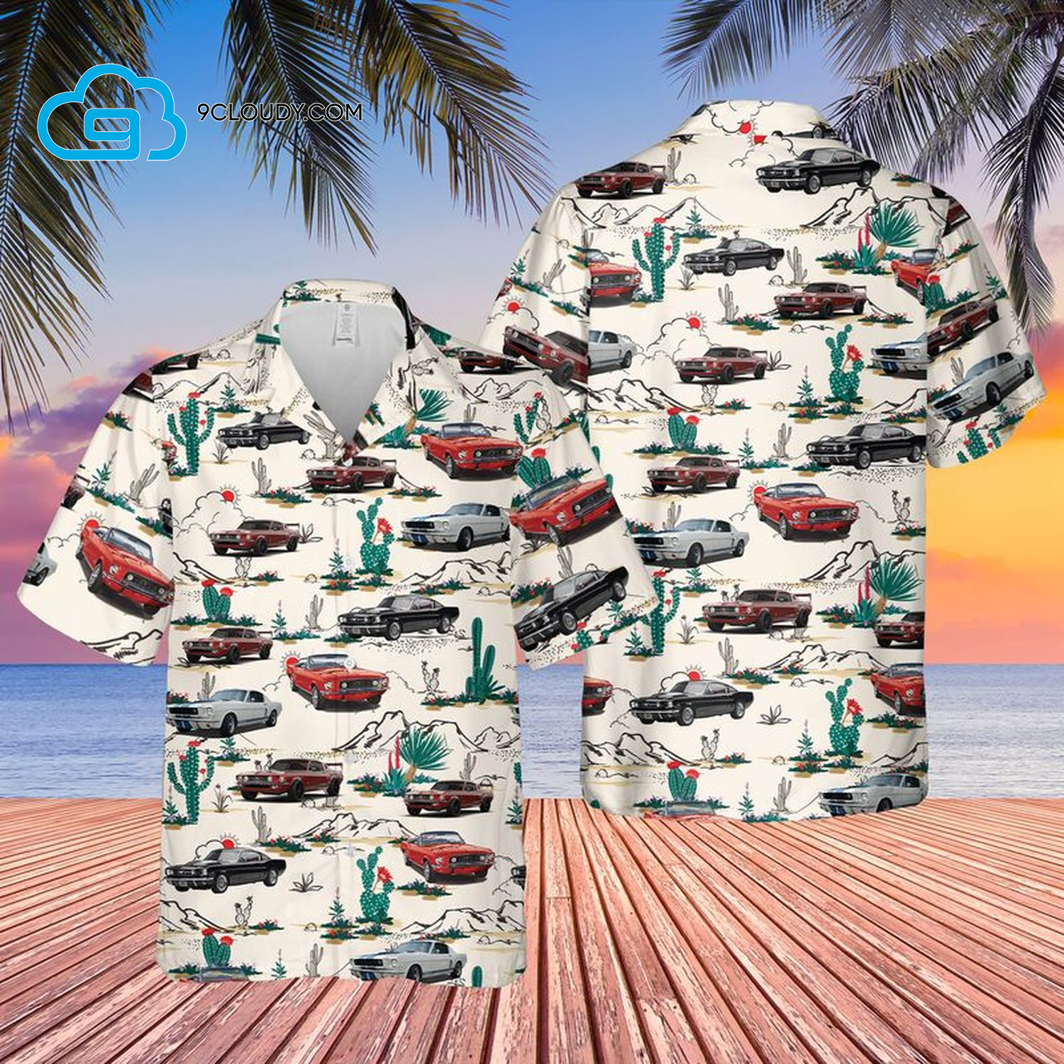Ford Mustang Full Print Hawaiian Shirt Ford Mustang Full Print Hawaiian Shirt