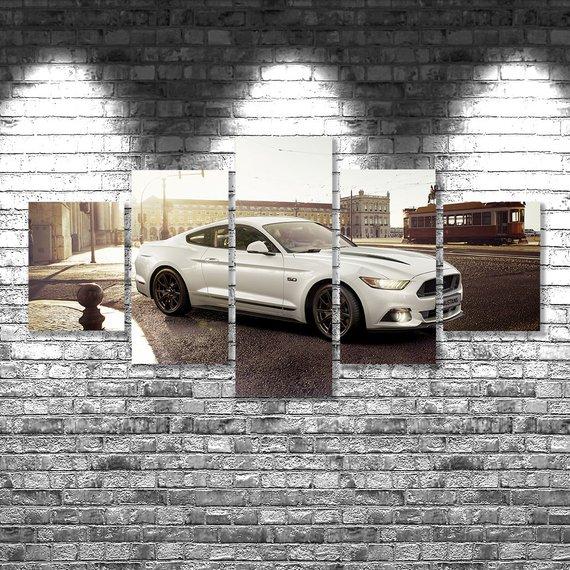 Ford Mustang Gt 01 - Automative 5 Panel Canvas Art Wall Decor Ford Mustang Gt 01 - Automative 5 Panel Canvas Art Wall Decor