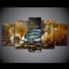 Ford Racing Car Modern - Automative 5 Panel Canvas Art Wall Decor