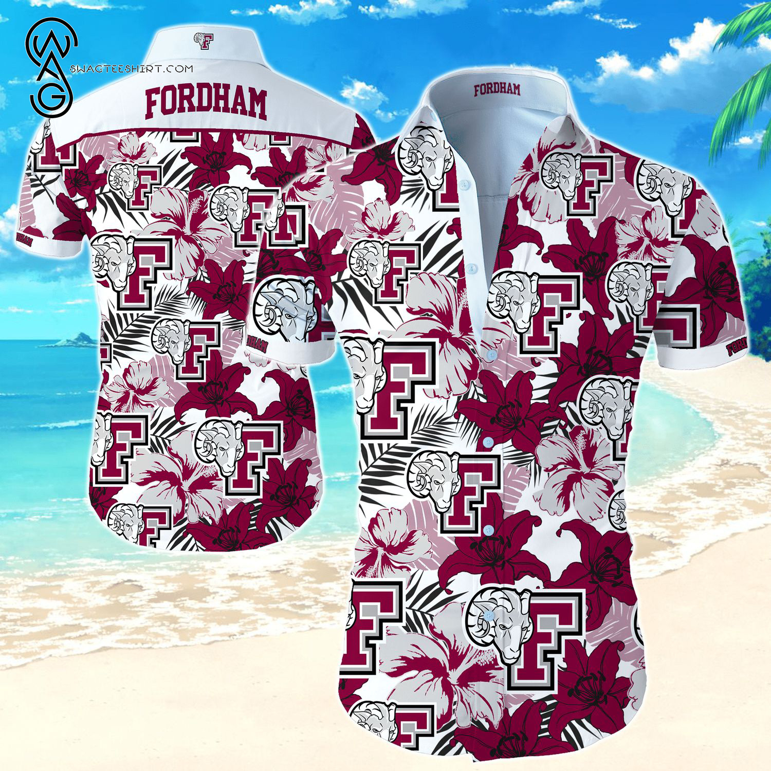 Fordham Rams Sports Team Hawaiian Shirt Fordham Rams Sports Team Hawaiian Shirt