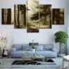 Forest 1 - Nature 5 Panel Canvas Art Wall Decor