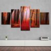 Forest Tree Landscape - Nature 5 Panel Canvas Art Wall Decor