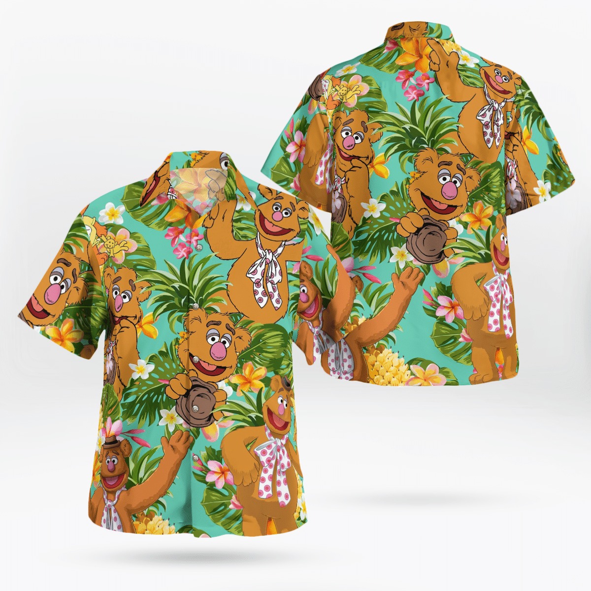 Fozzie Bear Pineapple Tropical Hawaiian Shirt Fozzie Bear Pineapple Tropical Hawaiian Shirt