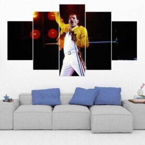 Freddie Mercury - Queen - Music 5 Panel Canvas Art Wall Decor