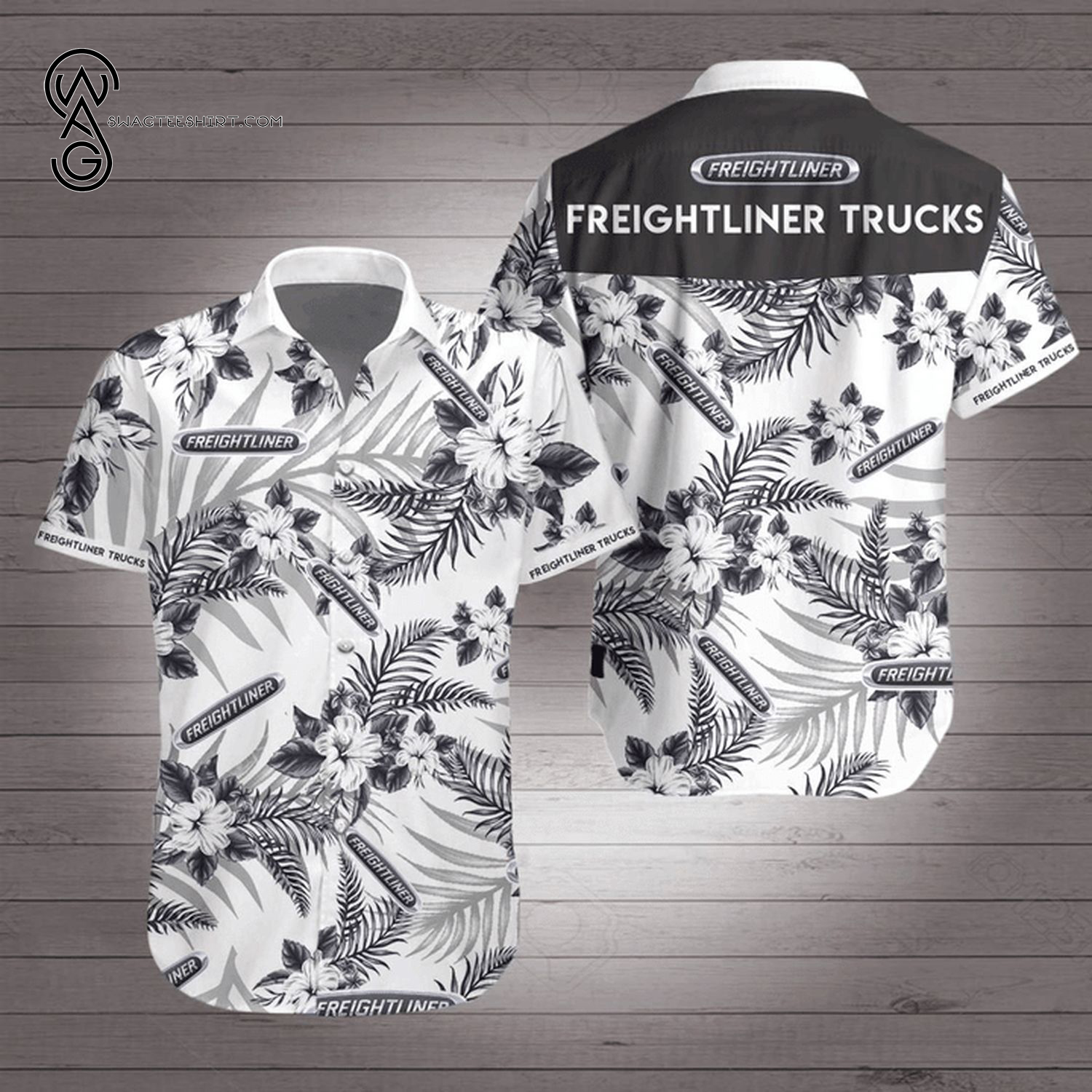 Freightliner Trucks Symbol Hawaiian Shirt Freightliner Trucks Symbol Hawaiian Shirt
