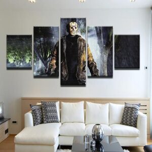 Friday The 13Th Jason Vorhees - Movie 5 Panel Canvas Art Wall Decor