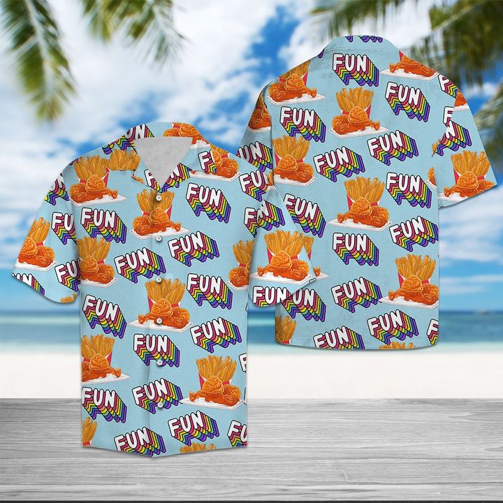 Fried Chicken Fun Summer Hawaiian Shirt Summer Button Up Fried Chicken Fun Summer Hawaiian Shirt Summer Button Up