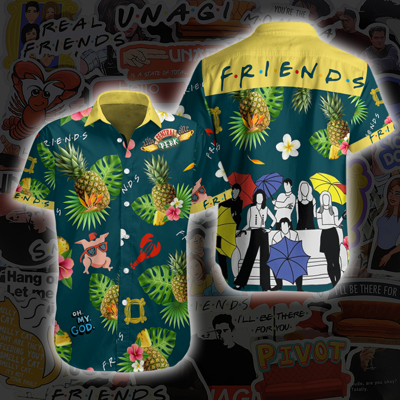 Friends Tv Show Hawaiian Shirt Summer Button Up Friends Tv Show Hawaiian Shirt Summer Button Up
