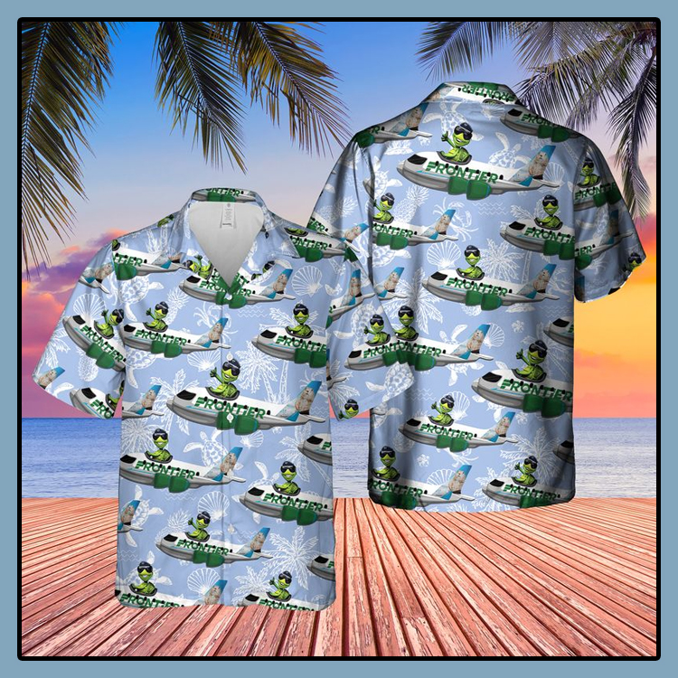 Frontier Airlines Turtle On Airbus Hawaiian Shirt Frontier Airlines Turtle On Airbus Hawaiian Shirt