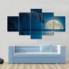 Full Moon Reflected On The Calm Water Of A Tropical Beach - Nature 5 Panel Canvas Art Wall Decor