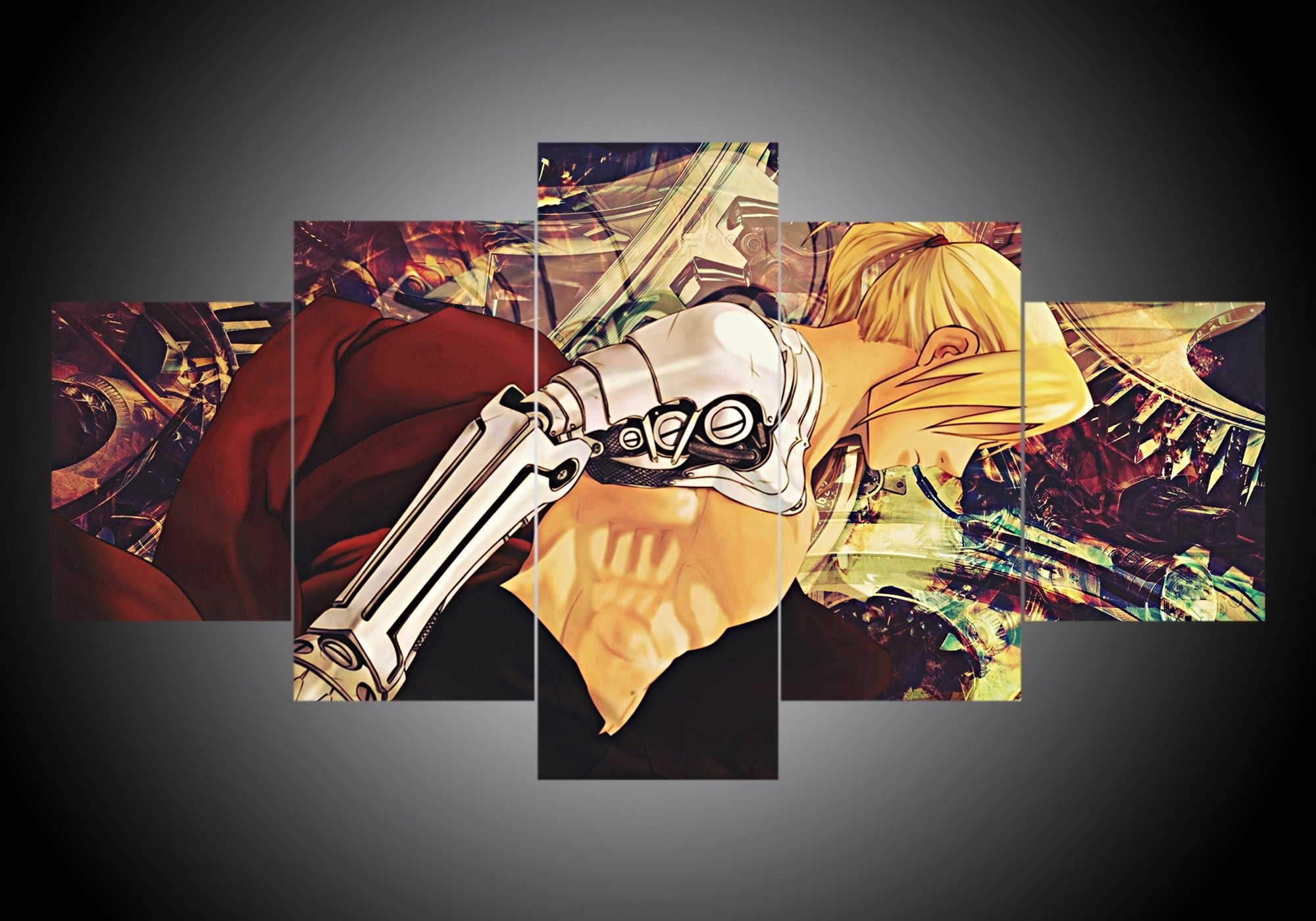 Fullmetal Alchemist Brotherhood 2 - Anime 5 Panel Canvas Art Wall Decor Fullmetal Alchemist Brotherhood 2 - Anime 5 Panel Canvas Art Wall Decor