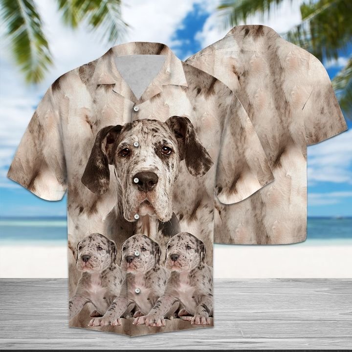 Funny Great Dane Hawaiian Shirt Summer Button Up Funny Great Dane Hawaiian Shirt Summer Button Up
