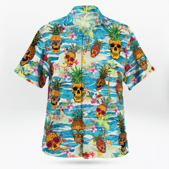 Funny Pinapple Skull Hawaiian Shirt Funny Pinapple Skull Hawaiian Shirt