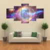 Galaxy And Nebula - Space 5 Panel Canvas Art Wall Decor