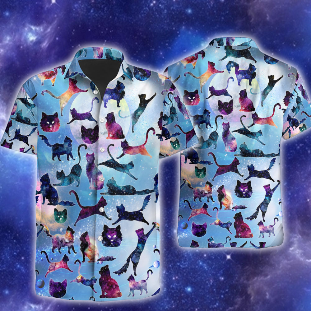 Galaxy Cat Hawaiian Shirt Galaxy Cat Hawaiian Shirt