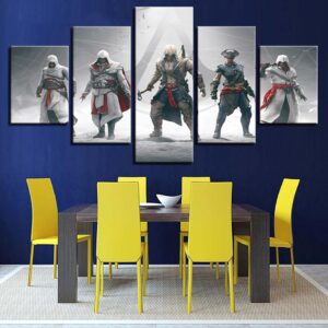 Game Assassins Creed Soldiers - Gaming 5 Panel Canvas Art Wall Decor