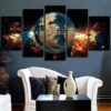 Game Of Thrones World - Movie 5 Panel Canvas Art Wall Decor