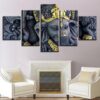 Ganesh Statue Blessing Hand - Religion 5 Panel Canvas Art Wall Decor