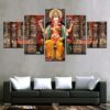 Ganesha Shrine 02 - Religion 5 Panel Canvas Art Wall Decor