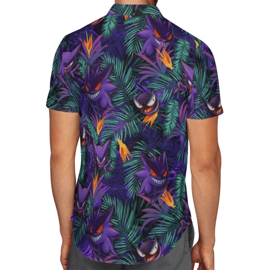 Gengar Evolution Hawaiian Shirt Gengar Evolution Hawaiian Shirt