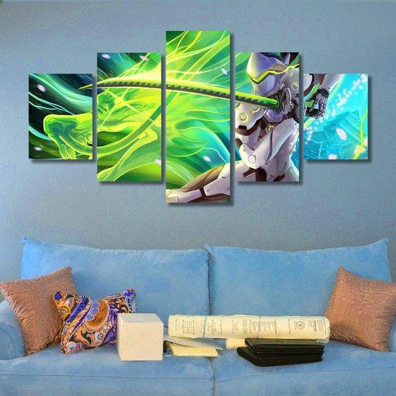 Genji Room - Gaming 5 Panel Canvas Art Wall Decor Genji Room - Gaming 5 Panel Canvas Art Wall Decor