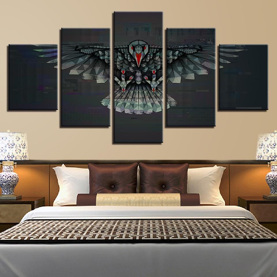 Geometric Figure - Abstract 5 Panel Canvas Art Wall Decor Geometric Figure - Abstract 5 Panel Canvas Art Wall Decor