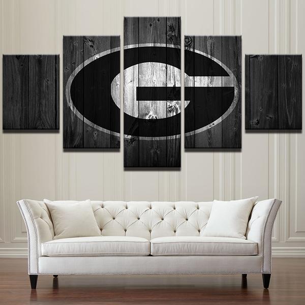 Georgia Bulldogs College Football Basketball - Sport 5 Panel Canvas Art Wall Decor Georgia Bulldogs College Football Basketball - Sport 5 Panel Canvas Art Wall Decor