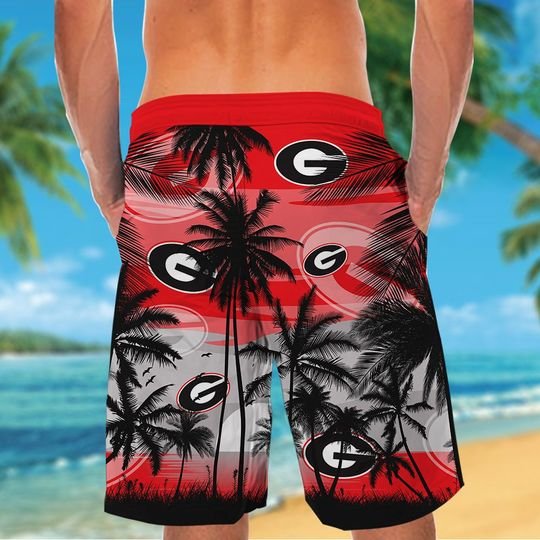 Georgia Bulldogs Tropical Hawaiian Shirt Short Georgia Bulldogs Tropical Hawaiian Shirt Short