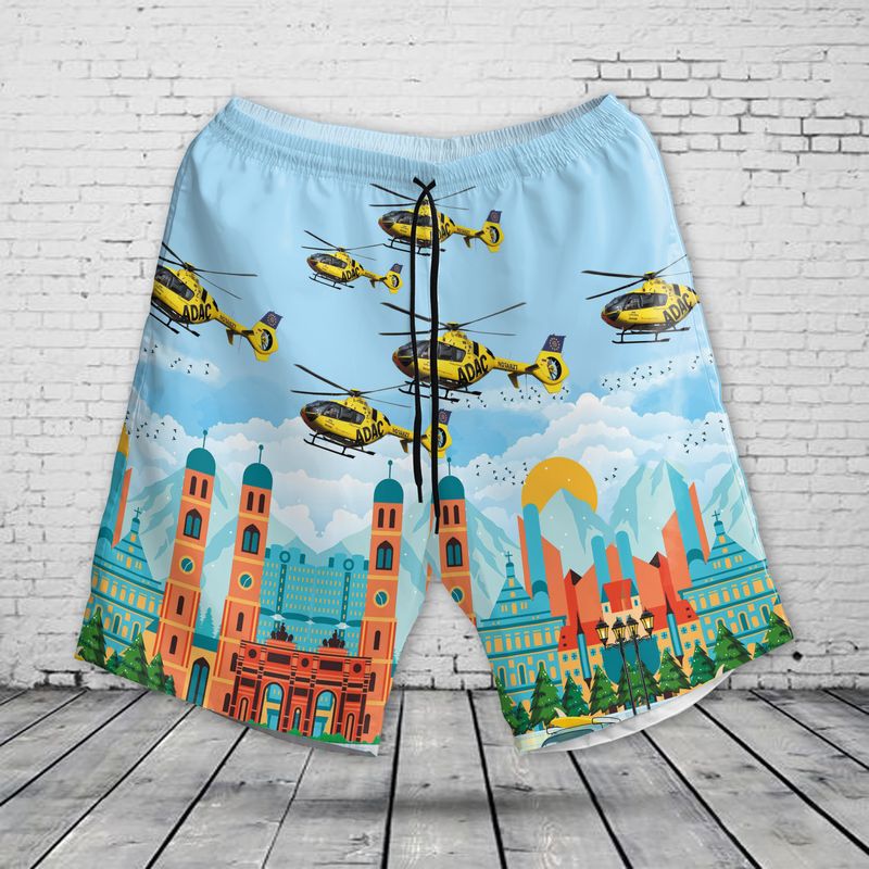 German Adac Luftrettung Eurocopter Ec 135P2 Hawaiian Shirt German Adac Luftrettung Eurocopter Ec 135P2 Hawaiian Shirt
