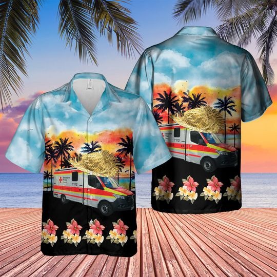 German Ambulance Drk Hawaiian Shirt German Ambulance Drk Hawaiian Shirt