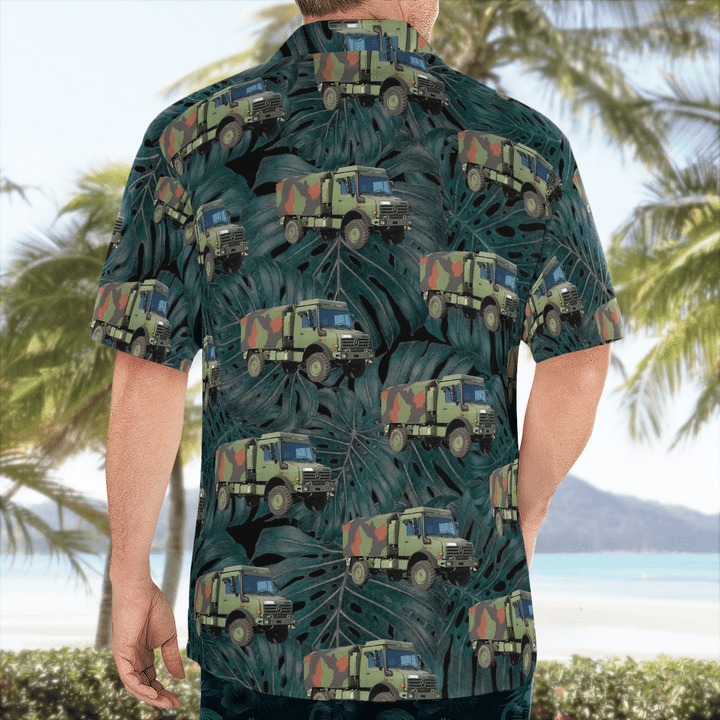 German Armed Forces Unimog Truck Hawaiian Shirt German Armed Forces Unimog Truck Hawaiian Shirt
