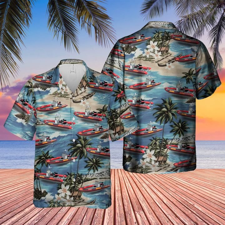 German Rescue Boat Dlrg Hawaiian Shirt German Rescue Boat Dlrg Hawaiian Shirt