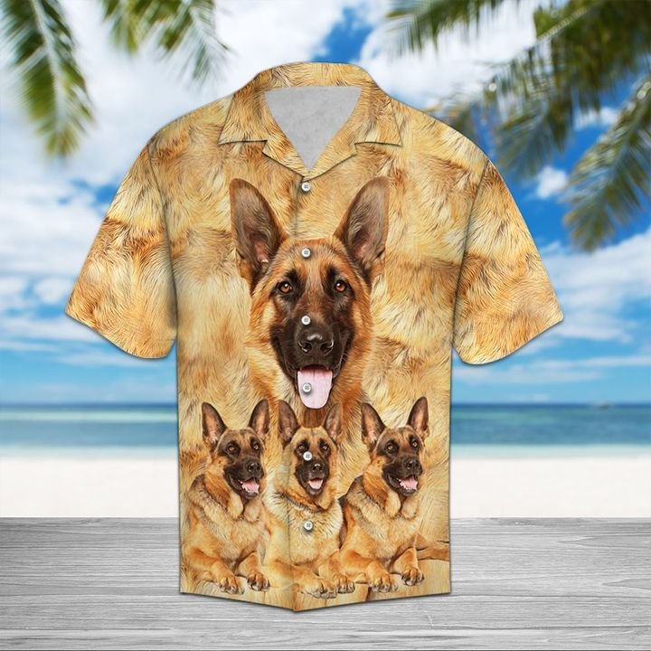 German Shepherd Great Hawaiian Shirt Summer Button Up German Shepherd Great Hawaiian Shirt Summer Button Up